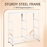 WLIVE White Dresser for Bedroom, 6 Drawer Double Dresser, Fabric Storage Tower with Fabric Bins, Chest of Drawers for Closet, Living Room, Hallway WLIVE