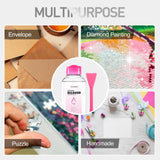 Diamond Painting Sealer, Topwey Diamond Painting Adhesive with Applicator Helps retain Your Diamond Sparkle, Also Applicable to Puzzles for Adults (125 ML 4.4 Fl Oz) Topwey