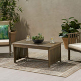 Christopher Knight Home Grace Outdoor Acacia Wood Coffee Table, Gray Finish Christopher Knight Home