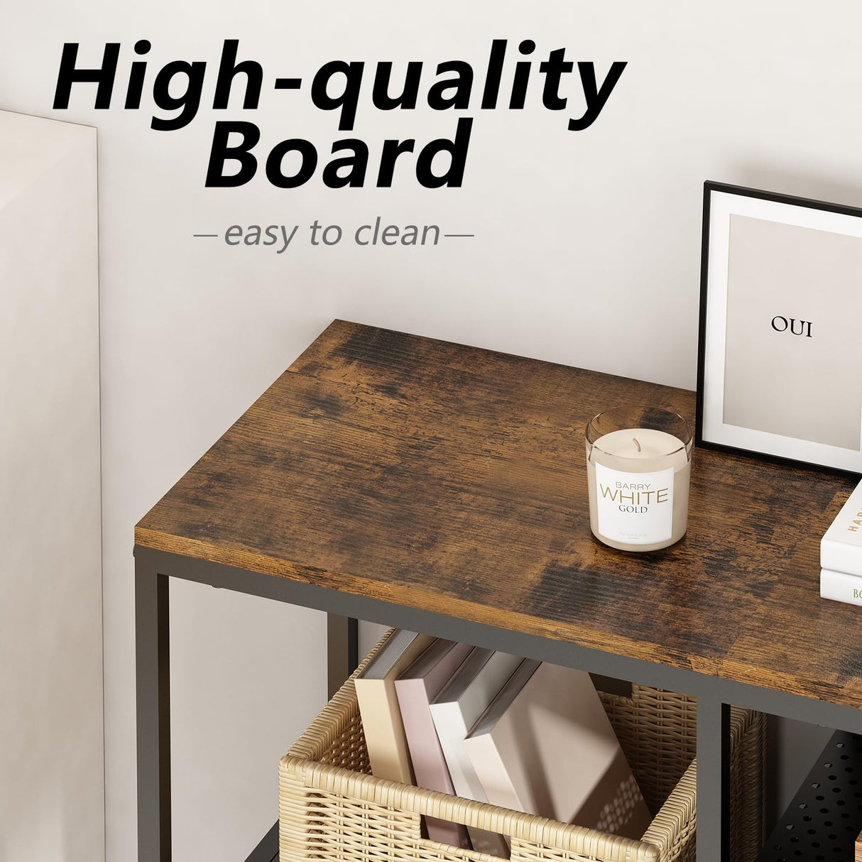 Wisdom Star Floating Wall TV Stand, TV Shelf with Storage Cabinet, Wall Mounted TV Cabinet Entertainment Television Center for TV up to 50 inch, for Living Room, Bedroom, Metal Wisdom Star