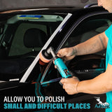 AUTIWOZ Cordless Mini Car Polisher, 12V Micro RO/DA Mini Polisher 6 Variable Speed, LED Display for Car Detailing, Waxing, Polishing, Scratch Removing,1inch 2inch 3inch Car Detailing Kit AUTIWOZ