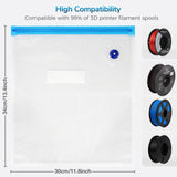 FugaCity 3D Printer Filament Storage Vacuum Bags Kit- 20Pack Reusable Vacuum Bags (PA+PE 13.8 ×15.7 in) with 20 Desiccants / 20 Humidity Cards /20 Clips/ 1 Hand Pump for Keep Filament Clean & Dry FugaCity