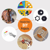 Desktop Leather Belt Hole Puncher Tool - Easier to Use Tabletop Design for Watch Band, Handbag Strap. Heavy Duty Carbon Steel, Precision 6 Sizes Hole Punch for Fabric, Crafts, Easy DIY PRO-MASTER SMART & SIMPLE