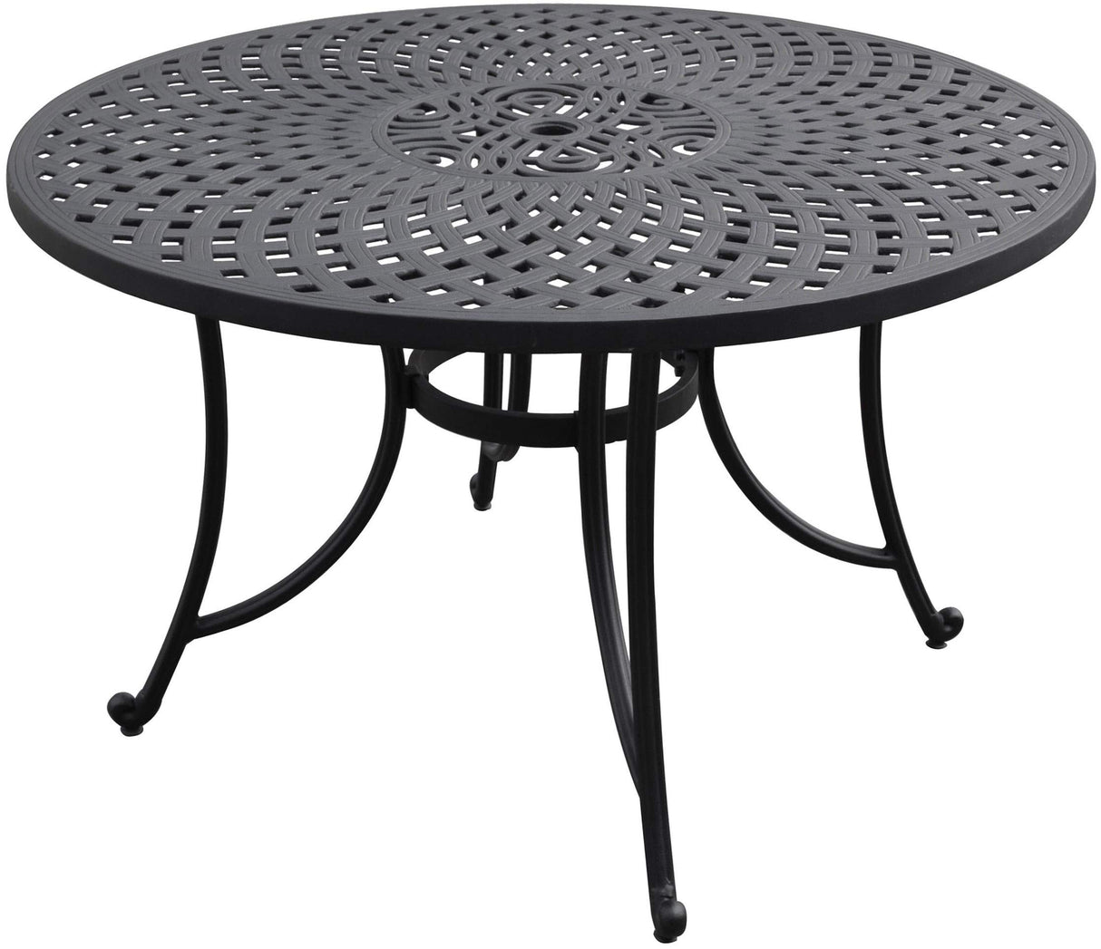 Crosley Furniture Sedona 5-Piece Outdoor Dining Set for 4, 46" Cast Aluminum Round Patio Table and Chairs, Black Crosley Furniture