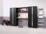 ‎‎‎NewAge Products Garage Cabinet Bold Series 10 PC Set Black Include Worktops, LED Lights, 72in. Backsplash, 3 x Wall, Two-Door Base and Rolling Tool Cabinets, 2 x Multi-Use Lockers, 63112 NewAge Products Inc.