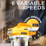 Cordless Compact Router for DeWalt 20V Battery (Bare Tool), 6 Variable Speeds Router Tool for Woodworking, 800W 30,000 RPM Fixed Base Wood Router with Trim Router Bits, Edge & Roller Guide, Dust Hood MtiolHig