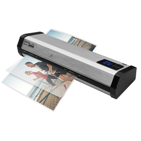 SINCHI Robust 6-Roller Laminator Machine with LCD Display, 3-10 Mil, Heavy Duty, 13-inch Thermal Laminating Machine for Commercial Use, 1.5-Minute Warm-up, 90 Inches/Minute, 105 Settings & 99 Memories SINCHI