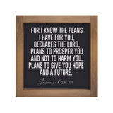 pechpell For I Know The Plans I Have For You Sign, 6 Inch Jeremiah 29 11 Wall Art, Bible Verse Decor Desk Table Tiered Tray Shelf Entryway Office Bathroom Rustic Farmhouse Home Decorations pechpell