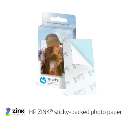 HP Sprocket 2x3" Instant Smartphone Photo Printer - Portable Color Wireless Mobile Printer - Zink Sticky-Back Photos - Print from Compatible iOS & Android Devices with Bluetooth w/Fun App - Purple