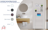 J&V TEXTILES 3-Shelf Bathroom Organizer Over The Toilet, Bathroom Spacesaver (Silver) J&V TEXTILES