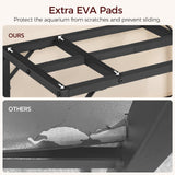 MAHANCRIS 30 Gallon Fish Tank Stand, Aquarium Stand with 2-Tier Storage Shelves, Heavy Duty Breeder Turtle Terrarium Stand Rack for Home Office, 30.0" L x 11.8" W x 24.4" H, Rustic Brown FTHR3001 MAHANCRIS