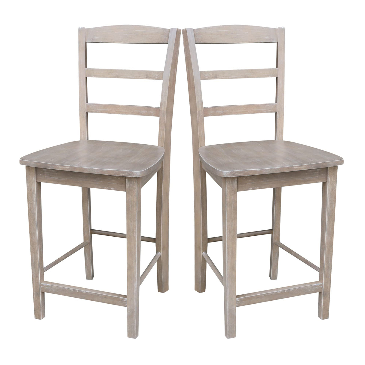 International Concepts Madrid Counterheight Stool, Washed Gray Taupe, 24" Seat Height IC International Concepts