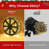 Areker 82ft 1000LED Christmas Lights Outdoor Indoor, Green Wire Christmas String Lights Plug in, Ultra Bright 8 Modes Waterproof Fairy Lights for Xmas Tree Party Wedding Decoration, Warm White Areker