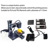 FDM Mini 3D Printer for Beginners, Smoothly Printing High Accuracy Mini 3D Printer with Uniform Heating, Quick Assembly, Easy for Kids (US Plug) Bewinner