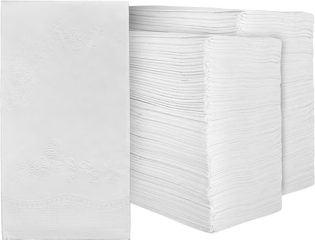400 White Dinner Napkins 2-Ply - Eight Fold - 16.5"X15" - Dinner Napkins Disposable, Guest Bathroom Essentials, Wedding Napkins, Bridal Shower Napkins, Party Napkins, Napkins Bulk King Zak