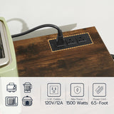 HOOBRO Kitchen Island with Storage, Power Outlet, Rolling Kitchen Island Cart on Wheels, with 2 Drawers, Sliding Barn Doors and Lockable Wheels, Farmhouse, Black BF28UZD01 HOOBRO