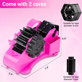 THINKLEARN Pink Heat Tape Dispenser Sublimation - Heat Transfer Tape Dispenser with Cutting Set, 1 '' & 3'' Core, Multi-Roll Cut Tape Dispenser for Crafting, PreCut 1.4'' Pieces ThinkLearn