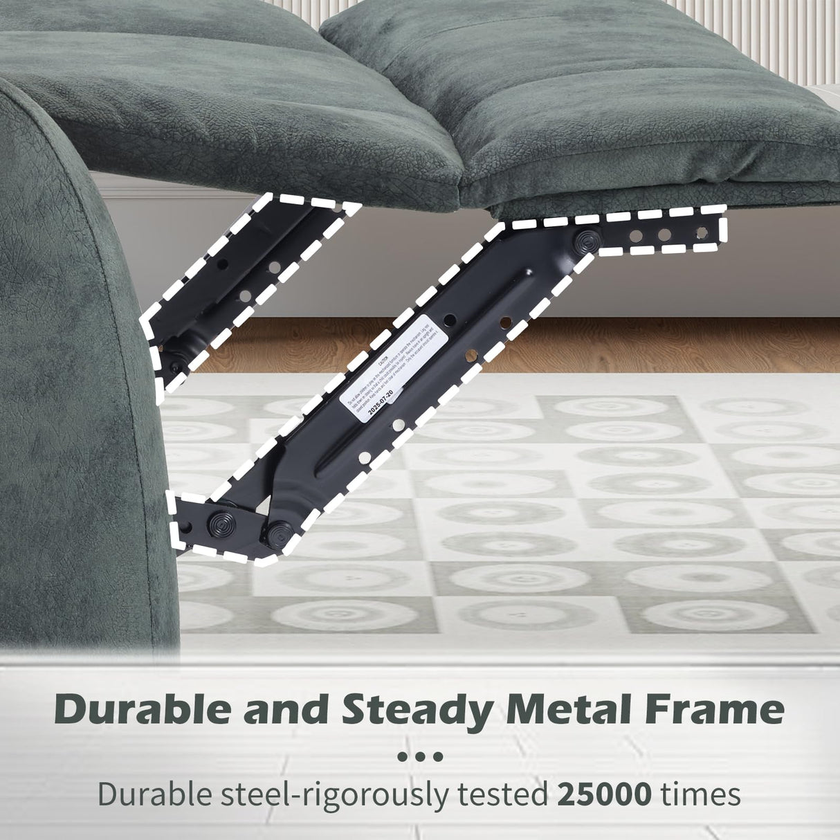 INZOY Manual Recliner Chair with Padded Armrest, Wall-Hugger Single Sofa Recliners with Overstuffed Back, Classical Fabric Reclining Chairs for Living Room Theater Seating, Grey INZOY