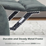 INZOY Manual Recliner Chair with Padded Armrest, Wall-Hugger Single Sofa Recliners with Overstuffed Back, Classical Fabric Reclining Chairs for Living Room Theater Seating, Grey INZOY