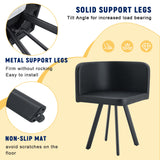 LFVFFA Dining Room Table Set for 6, Space-Saving 60" Wood Color Kitchen Table with PU Leather Chairs, Modern 7-Piece Retangular Dinner Table Set for Apartment Conference Room Small Spaces LFVFFA