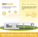 Devoko 10'x30' Heavy Duty Canopy Tent, Waterproof Outdoor Wedding Party Tent with UV Protection & Sidewalls, Wind Resistant Portable Gazebo for Backyard, Events, Patio Devoko