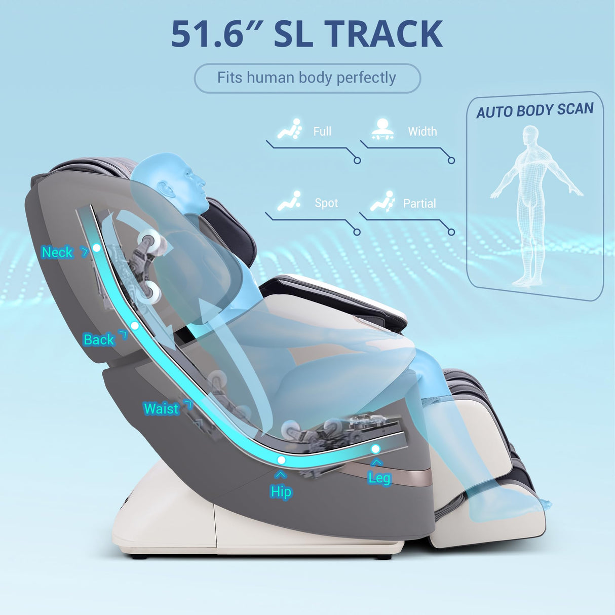 MYNTA 2025 4D Massage Chair for Full Body, Zero Gravity Recliner with 4D+2D Dual Mechanism, Waist & Shawl Heating with Extended SL-Track, Foot & Calf Massager, Music Sync with Hi-Fi Bluetooth Speaker MYNTA