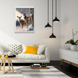 Puraikcmi DIY 5D Diamond Painting Kits Full Drill Round Diamonds Rhinestone Embroidery for Wall Decoration (Deer) Puraikcmi