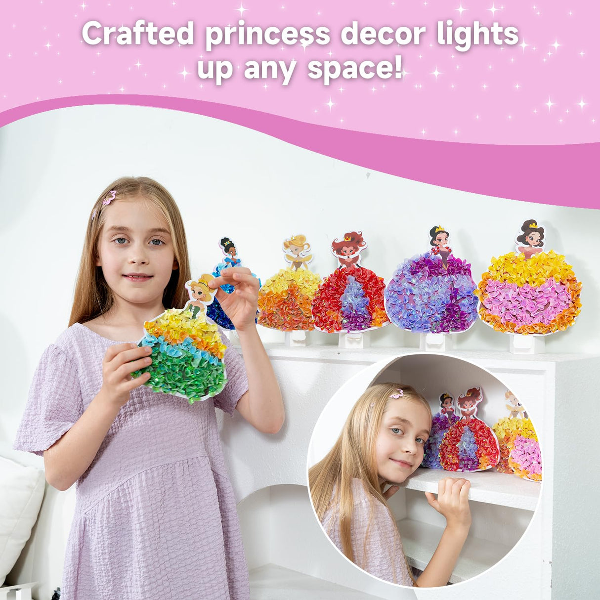 kiddoart Poke Art Magical Unicorn Craft Kit - Mess-Free DIY Creative Activity for Kids, Birthday Gifts for Girls & Boys Ages 4-12, Arts and Crafts Toys with 6 Unicorns & Accessories kiddoart