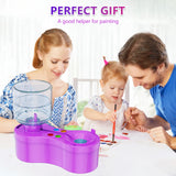 Paint Brush Cleaner, Painting Station for Kids Adult Artist, Paint brushes Cleaner Tool with Drain and Brush Holder-Paint Brush Rinser for Arylic,WaterColor-Water Based Paints,Drawing and Art Supplies ACGASK