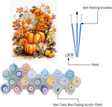 MjhRcll Fall Paint by Numbers for Adults,Pumpkins Paint by Numbers Kits for Beginner,Happy Fall Paint by Number on Canvas for Holiday Home Wall Decor 16X20 Inch MjhRcll