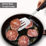 Stainless Steel Spatula Turner, Metal Spatula for Kitchen Use,VOVOLY Heavy Duty Cooking Spatula, Wide Blade with Beveled Edge and Heat Resistant Silicone Handle, Dishwasher Safe Vovoly