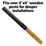 Mail Boss 7121, Black In-Ground Mounting Post, 43 x 4 x 4 inches, for Use with Mailbox Mail Boss