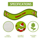 Linen Green Christmas Table Runner Merry Christmas Tablecloth Christmas Xmas Winter Holiday Home Kitchen Dining Room Table Decorations 13x72 Inch FARMNALL