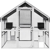 Catio Large Outdoor Cat Enclosure Wooden Kitty House Condon for Multiple Cats Run HYDRAGARDEN