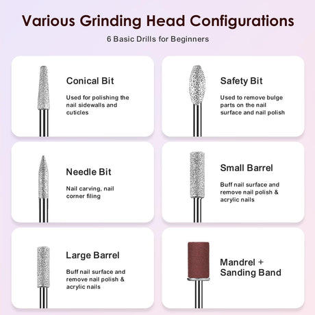 COSLUS Cordless Nail Drill Electric File: Professional for Acrylic Gel Dip Powder Nails Portable Nail Drill Machine Kit for Manicure Pedicure Nail Set with Everything Rechargeable Lightweight COSLUS
