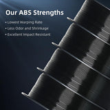 Geeetech Upgrade ABS Filament 1.75mm, Strong and Durable 3D Printer Filament, Impact-Resistant, Dimensional Accuracy +/- 0.02mm,1 kg Spool, Black Geeetech