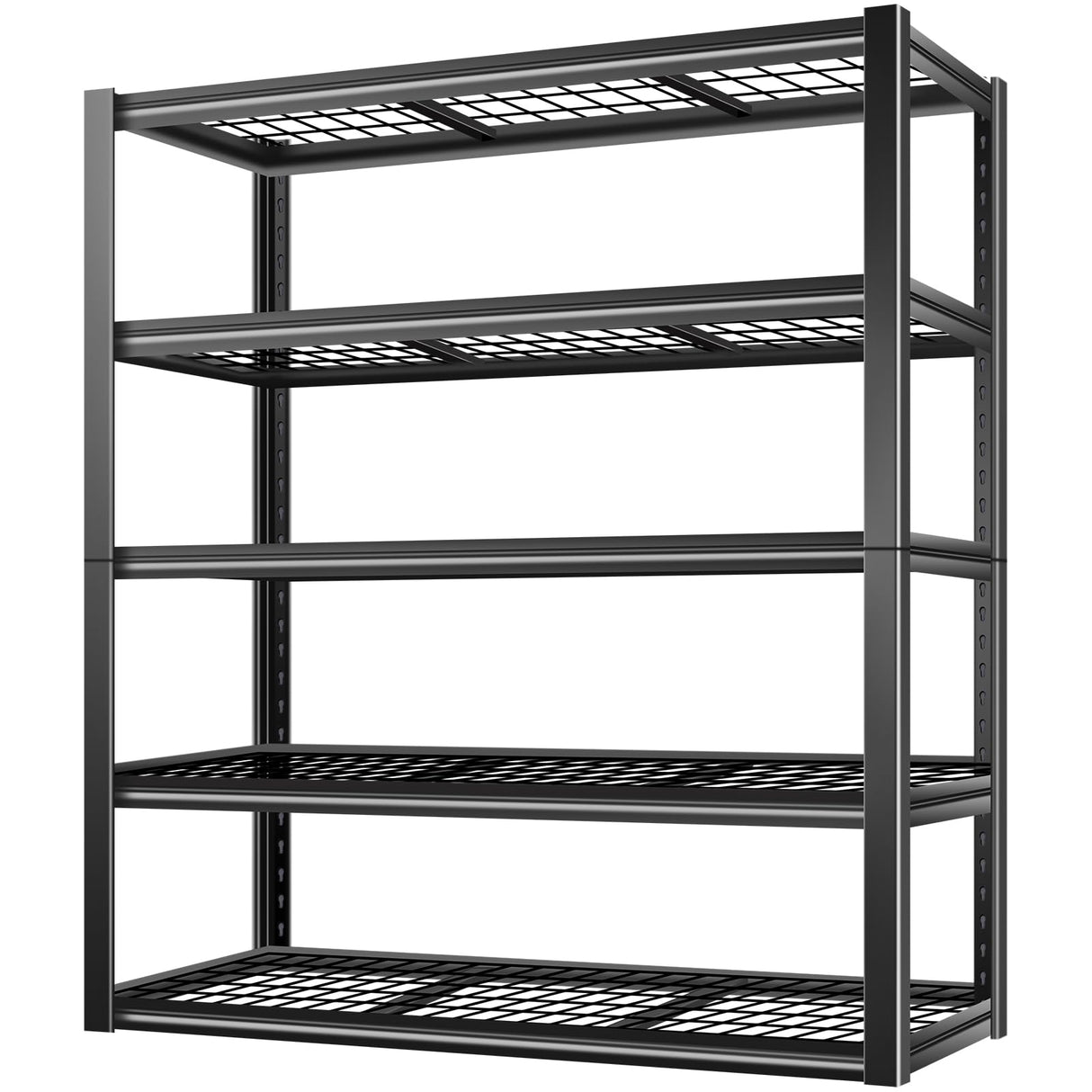 BILT HARD 48" W x 24" D Garage Shelving 3000 LBS, 72" H Storage Shelves, Heavy Duty 5-Tier Metal Shelving Units with Adjustable Shelf, Steel Wire Utility Shelving BILT HARD