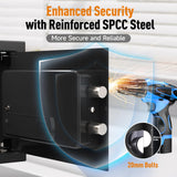 Goldenkey 1.2 Cu.Ft Modern Fireproof Safe – Digital Safe with Fireproof Bag, Keypad & Key, Protects Documents, Cash & Valuables, 9.84"D x 13.78"W x 9.84"H GOLDENKEY