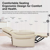 AIRSKY Genuine Leather Recliner Chair, Top Grain Leather, Italian Water-Washing Process, Lazy boy Recliner Chair, for Living Room, Theater Seating, Bedroom. R1, Beige AIRSKY