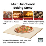 ROCKSHEAT Pizza Stone, Rectangular Extra Large 22" x 14" x 0.6" Pizza Stones for Oven Grill BBQ, Industrial Commercial Heavy Duty Cordierite Baking Stone for Pizza Bread, Outdoor Pizza Accessories ROCKSHEAT
