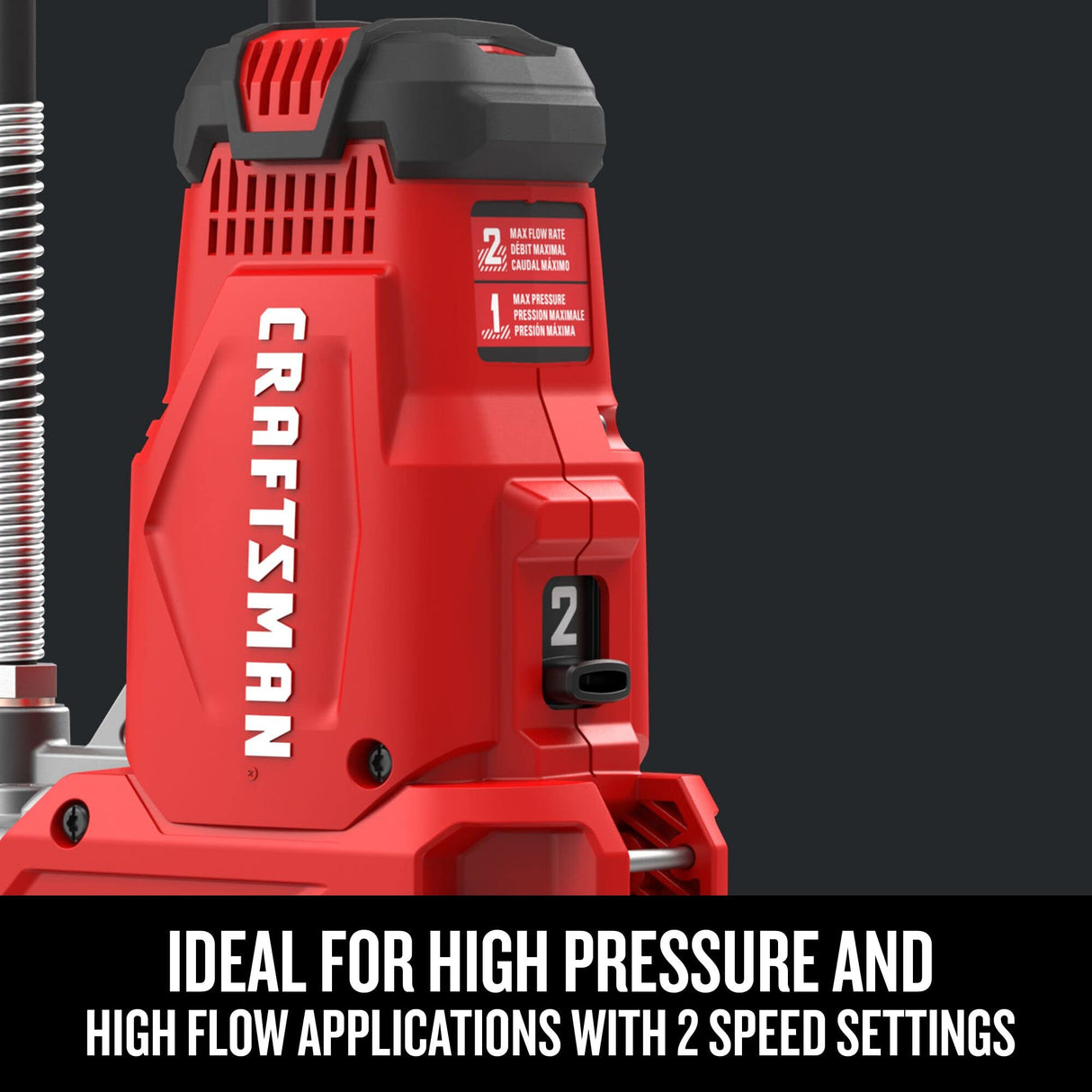 CRAFTSMAN V20 Grease Gun, Cordless, 40" Hose, 10,000 Max PSI, Bare Tool Only (CMCGG001B) CRAFTSMAN