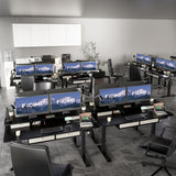 FICIHI Electric Standing Desk USB A/C Charging Port, Electric Height Adjustable Desk, 63 x 30 inches Desk with 4 Drawers,Larger Table Legs,Ergonomic Workstation Suitable for Home Gaming Office FICIHI