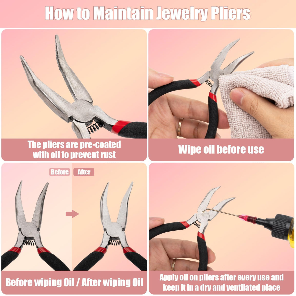 Amrules 1200 Pcs Jump Rings for Jewelry Making Supplies, Necklace Repair Kit with Open/Close Tools, Pliers, Tweezers, Lobster Clasps, Jewelry Jump Rings for Crafts and Key Chains (Silver and Gold) Amrules