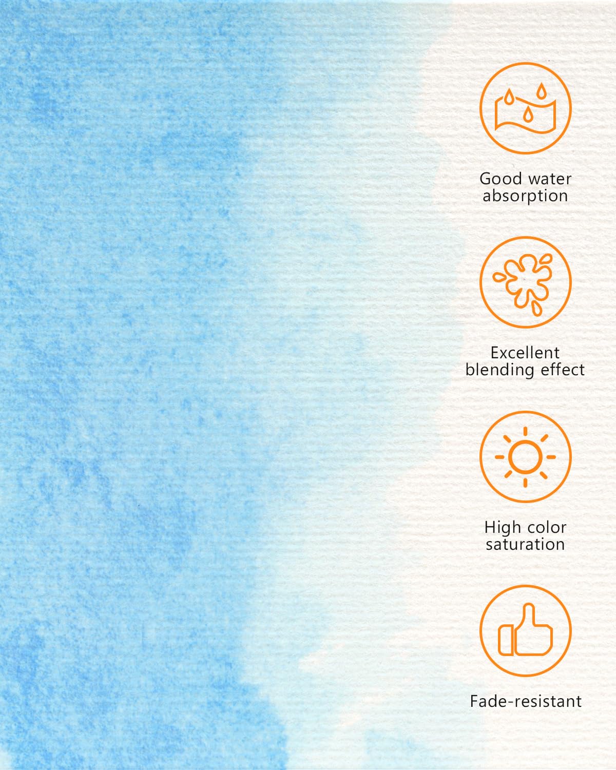 Watercolor Cards and Envelopes Set - 50 Folded 5x7 Inch Blank Heavyweight Paper Cards (140lb/300gsm) with Matching Envelopes for DIY Greeting Cards, Festivals, and Events Lazydrop