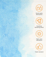 Watercolor Cards and Envelopes Set - 50 Folded 5x7 Inch Blank Heavyweight Paper Cards (140lb/300gsm) with Matching Envelopes for DIY Greeting Cards, Festivals, and Events Lazydrop