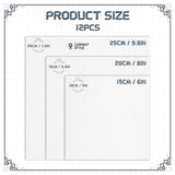 12 Pcs Embroidery Fabric Squares, 10 x 10 Inch White Cotton Cloth for Embroidery Supplies GCVOPTON