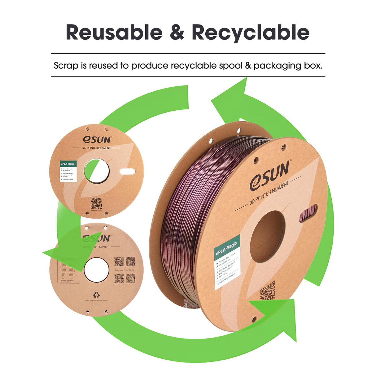 eSUN Magic PLA Filament 1.75mm, Dual Color Dark Night Starlight Twinkling PLA 3D Printer Filament, 1KG (2.2 LBS) Spool 3D Printing Color Change Filament for 3D Printers, Dark Twinkling Green eSUN