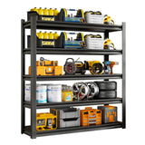 59" W Garage Shelving Unit, Garage Storage Shelves 3000LBS Heavy Duty Shelving, Adjustable 5 Tier Metal Shelving Utility Shelf, Storage Rack for Industrial, Warehouse, Basement (19.6" D*59" W*72" H) IYANEN