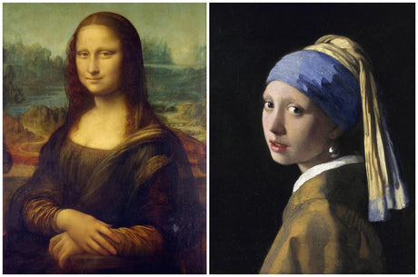 2pcs 5D DIY Diamond Painting Kits, Famous Portrait Paintings Full Drill Crystal Rhinestone Embroidery Arts Craft Wall Decor12x16in, Mona Lisa & Girl with a Pearl Earring YAYOU