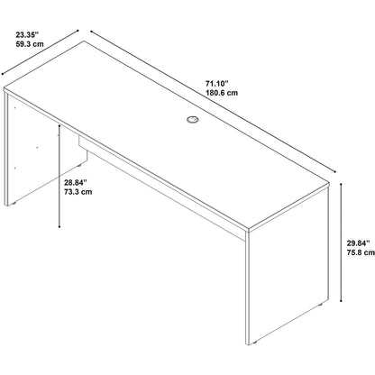 Bush Business Furniture Series C Credenza Desk, Large Computer Table for Home and Professional Office, 72W x 24D, Hansen Cherry - WoodArtSupply